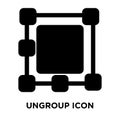 Ungroup icon vector isolated on white background, logo concept o Royalty Free Stock Photo