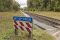 Unguarded railroad crossing Royalty Free Stock Photo