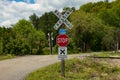 Unguarded railway crossing near Bryson North Carolina