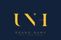 UNH abstract letter logo design Royalty Free Stock Photo