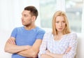 Unhappy couple having argument at home Royalty Free Stock Photo