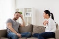 Unhappy couple having argument at home Royalty Free Stock Photo