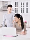 Unhappy couple in the kitchen Royalty Free Stock Photo