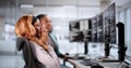 Unhappy developer woman in stress coding software