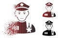 Unhappy Disintegrating Pixel Halftone Army General Icon