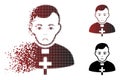 Unhappy Dust Pixel Halftone Catholic Priest Icon