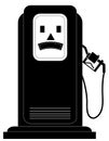 Unhappy gas pump Royalty Free Stock Photo