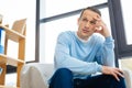 Unhappy handsome man feeling depressed Royalty Free Stock Photo