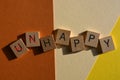 Unhappy, Happy, words with opposite meanings