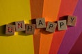 Unhappy, Happy, words with opposite meanings