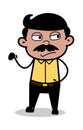 Unhappy - Indian Cartoon Man Father Vector Illustration