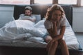 Unhappy Married Couple and Sexual Problems Concept Royalty Free Stock Photo