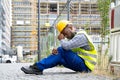 Unhappy Sad Construction Worker Royalty Free Stock Photo