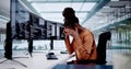 Unhappy Sad Developer Programmer Woman In Stress Coding Software Royalty Free Stock Photo