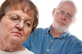 Unhappy Senior Couple in an Argument Royalty Free Stock Photo