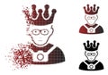 Unhappy Shredded Pixel Halftone Thailand King Icon