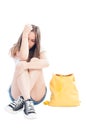 Unhappy teenage girl Royalty Free Stock Photo