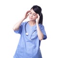 Unhappy upset woman surgeon Royalty Free Stock Photo