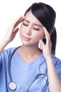 Unhappy upset woman surgeon Royalty Free Stock Photo