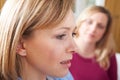 Unhappy Woman In Conversation With Friend Or Counsellor