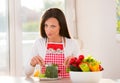 Woman eating healthy vegetable meal Royalty Free Stock Photo