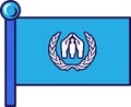 UNHCR Flagpole Flag Banner