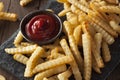 Unhealthy Baked Crinkle French Fries