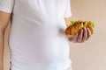 Unhealthy fattening food, high-calorie snack Royalty Free Stock Photo