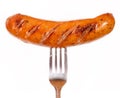Unhealthy grilled barbecue sausage Royalty Free Stock Photo