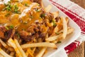 Unhealthy Messy Chili Cheese Fries Royalty Free Stock Photo