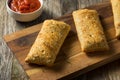 Unhealthy Microwaved Pizza Pockets Royalty Free Stock Photo