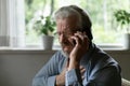 Unhealthy old man call ambulance feeling sick