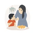 Unhealthy snacks isolated cartoon vector illustration. Royalty Free Stock Photo