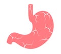 Unhealthy stomach. Health care concept. Royalty Free Stock Photo