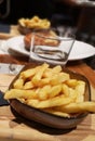 Unhealthy But Tasty / French Fries Served in Style Royalty Free Stock Photo