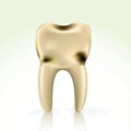 Unhealthy, yellow cavity tooth