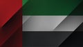 Uni Arab Emirates UAE national flag wallpaper. Solid lines peeking out from behind the canvas curtain.