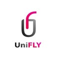 Uni fly abstract mark logo template