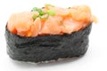 Uni salmon gunkan sushi Royalty Free Stock Photo