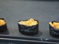 Uni, Urchin sushi topped with sushi