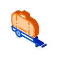 Uniaxial Trailer Vehicle isometric icon vector illustration Royalty Free Stock Photo