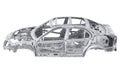 Unibody Car Chassis Frame Isolated