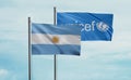 UNICEF and Argentina flag