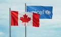 UNICEF and Canada flag