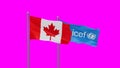 UNICEF and Canada flag