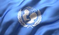 UNICEF flag waving in the wind Royalty Free Stock Photo