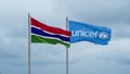 UNICEF and Gambia flag