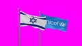 UNICEF and Israel flag