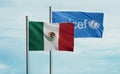 UNICEF and Mexico flag Royalty Free Stock Photo