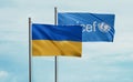 UNICEF and Ukraine flag